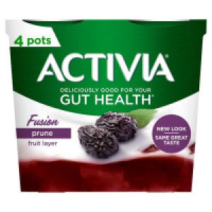 Centra  Danone Activia Prune Fusions 4 Pack 120g