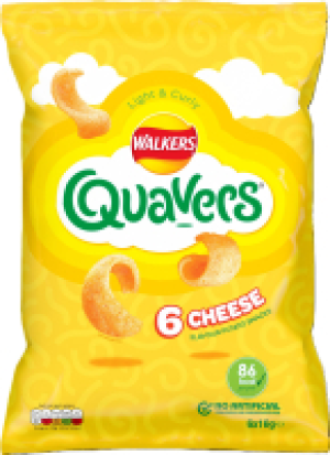 Walkers Quavers Light Curly Potato Snack Cheese Flavour